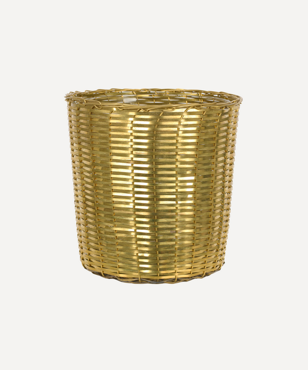 Rebecca Udall, Brass Golden Basket Woven Planter