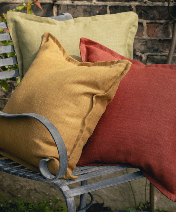 Rosalyn Linen Cushion, Turmeric