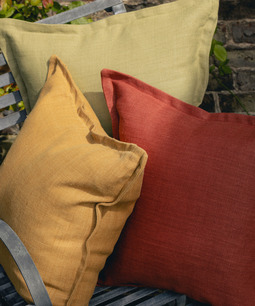 Rosalyn Linen Cushion, Saffron