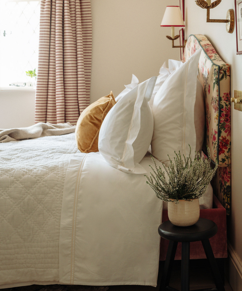 Evora Double Row Corded Bed Linen, Buttermilk