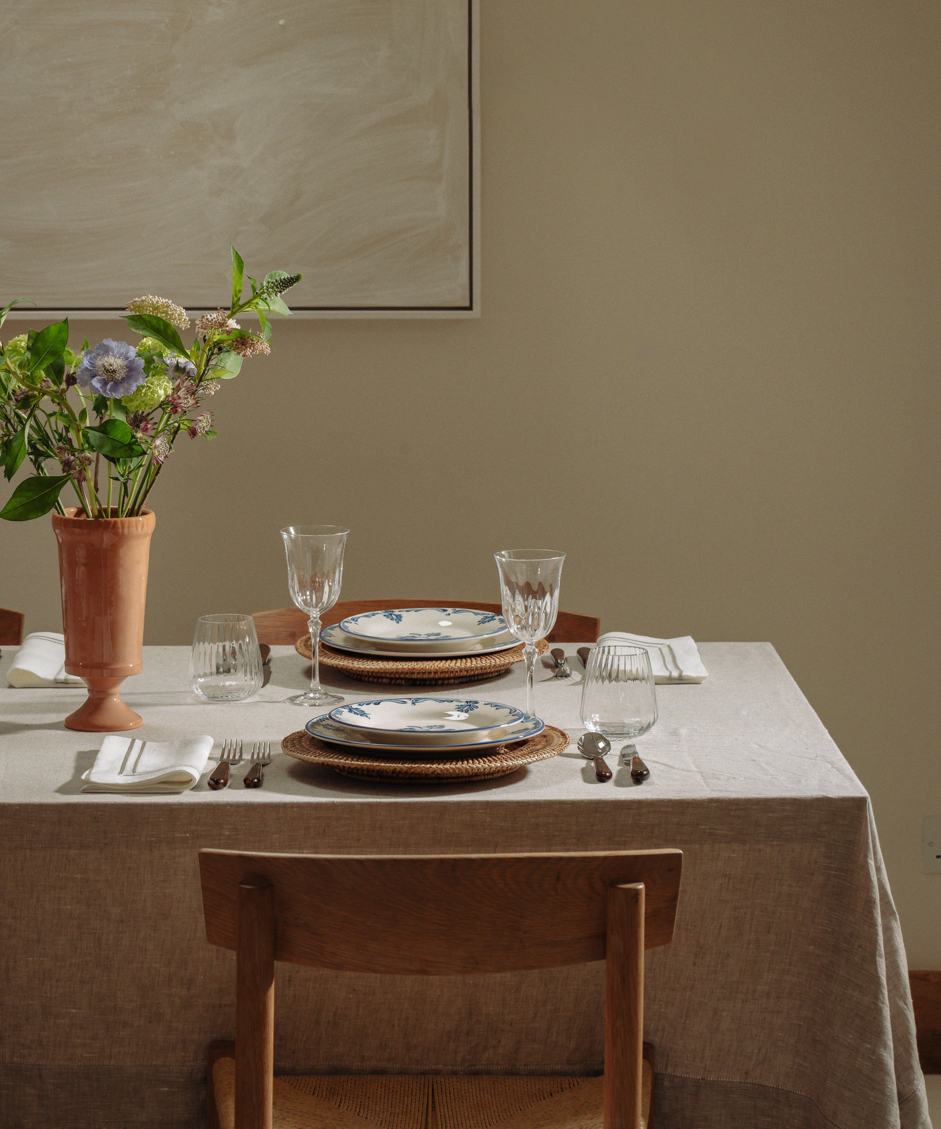Classic Hemstitch Linen Tablecloth