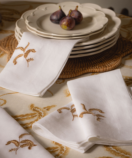 Set of 4 Ada Prairie Linen Napkins