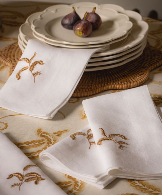 Set of 4 Ada Prairie Linen Napkins