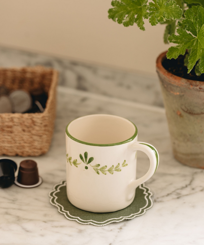 Rebecca Udall, Elouise Mug Green with Coaster 