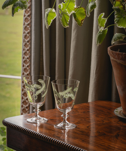 Prairie Handpainted Stemmed Glasses