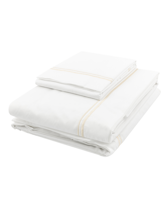 Evora Double Row Corded Top Sheet, Buttermilk