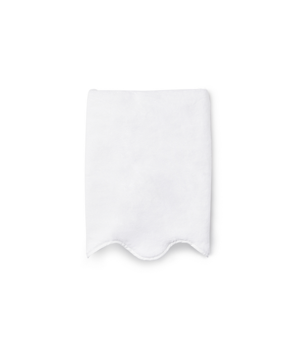 Pair of Amelia Scalloped Hand Towels, White