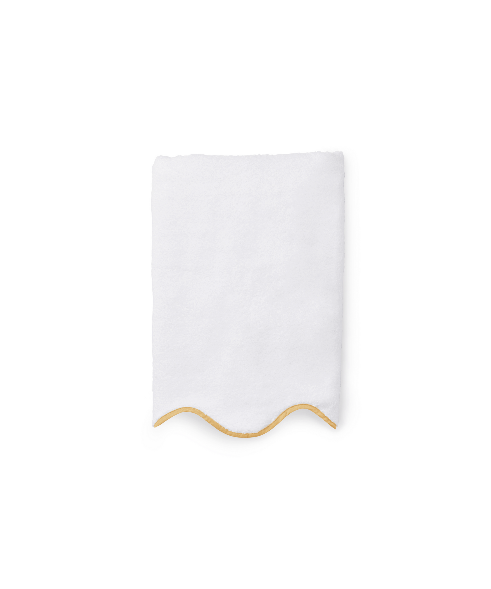 Pair of Amelia Scalloped Hand Towels, Mustard