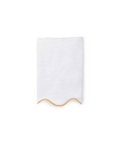 Pair of Amelia Scalloped Hand Towels, Mustard