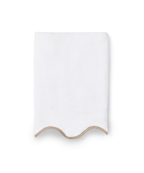 Amelia Scalloped Bath Towels, Taupe