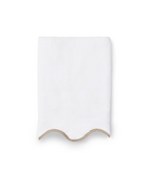 Amelia Scalloped Bath Towel, Taupe
