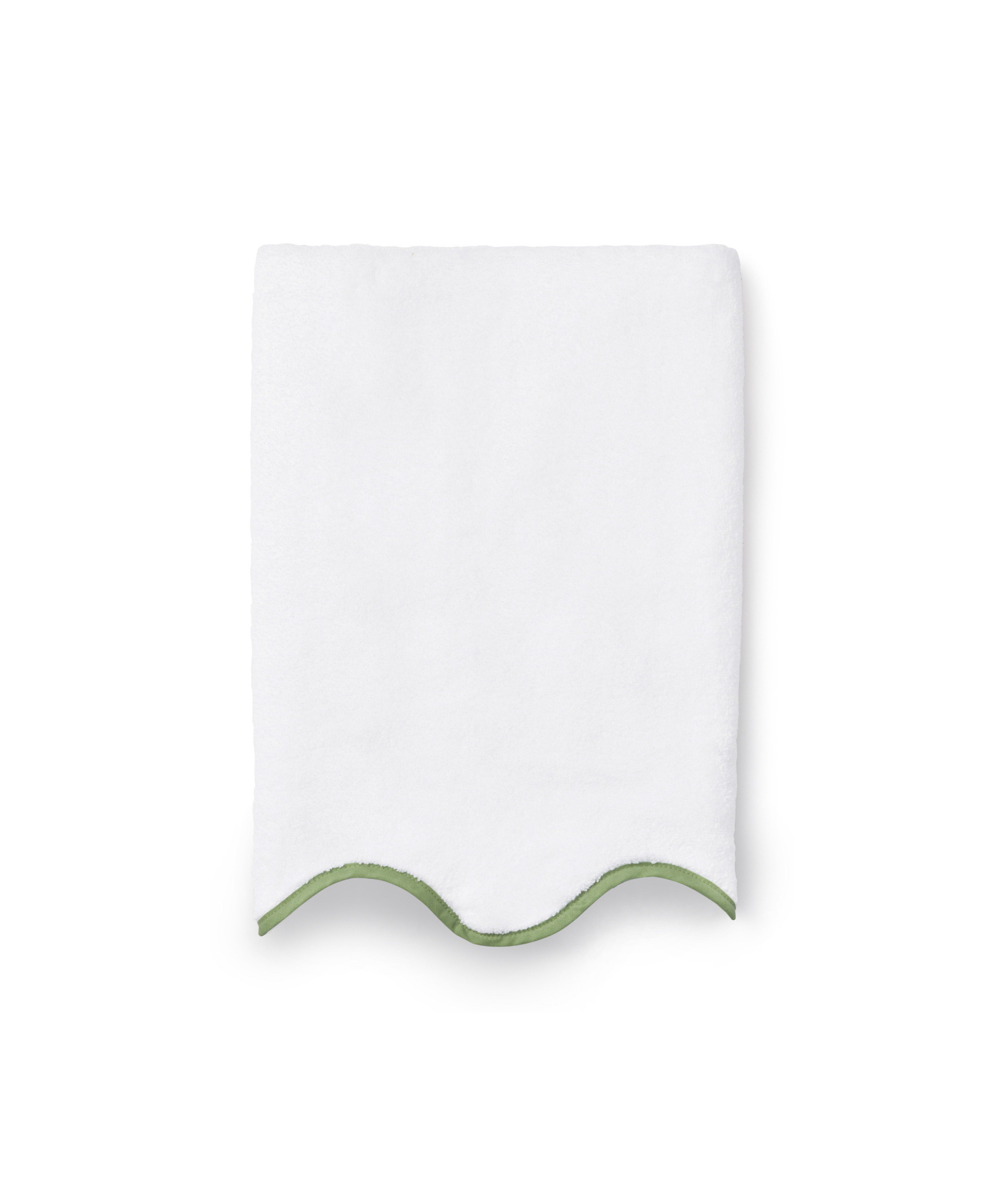 Amelia Scalloped Bath Towel, Asparagus