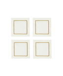 Rebecca Udall Set of 4 Sophie One Cord Cocktail Napkins, Antique Gold