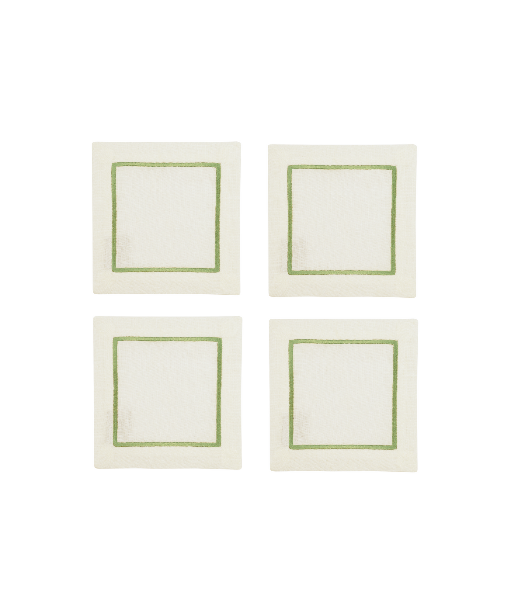 Rebecca Udall Set of 4 Sophie One Cord Cocktail Napkins, Sage