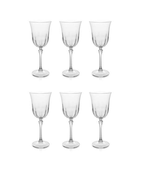 Daphne Optic Crystal Red Wine Glass, Rebecca Udall, Set of 6