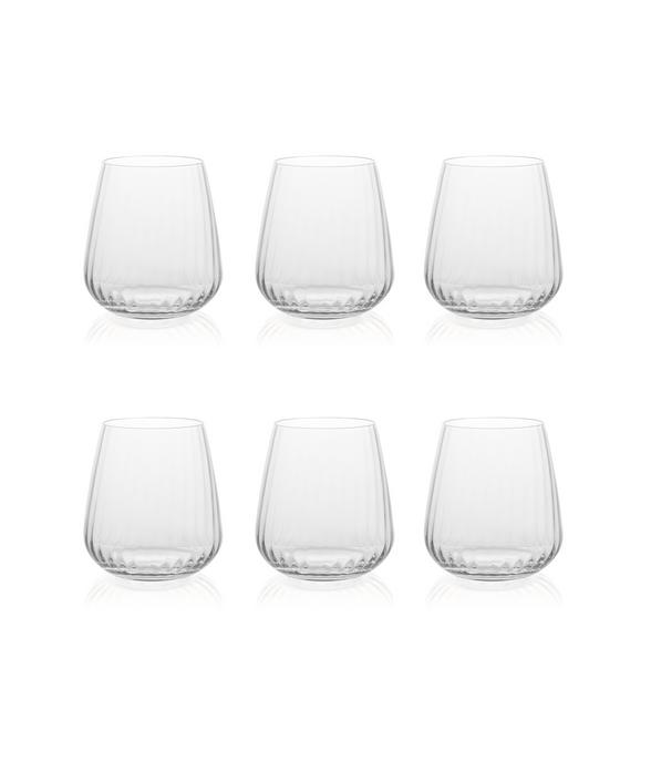 Rebecca Udall Daphne Optic Crystal Tumbler Glass, Set of 6