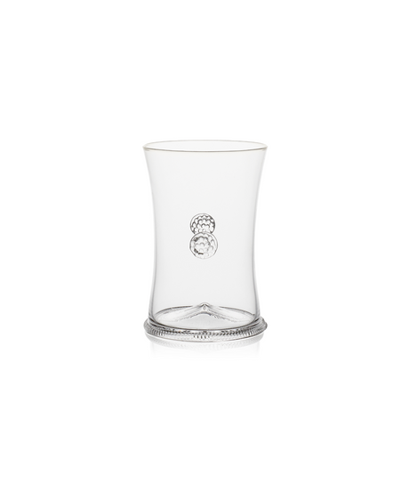Henrietta Handblown Tumbler, Clear, Cut Out