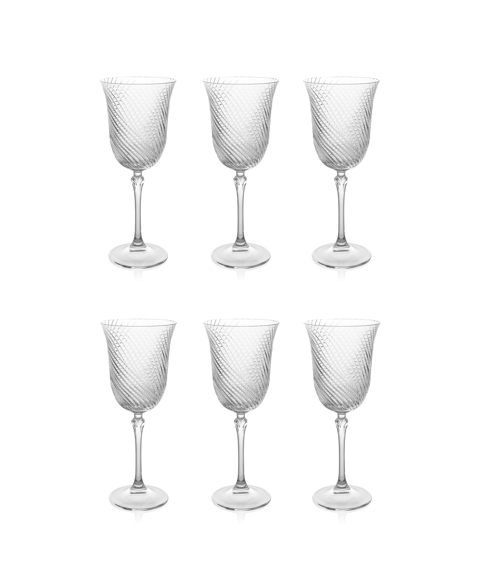 Rebecca Udall Twisted Cut Crystal Red Wine Glass, Set of 6