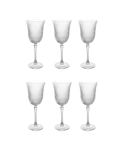 Rebecca Udall Twisted Cut Crystal Red Wine Glass, Set of 6