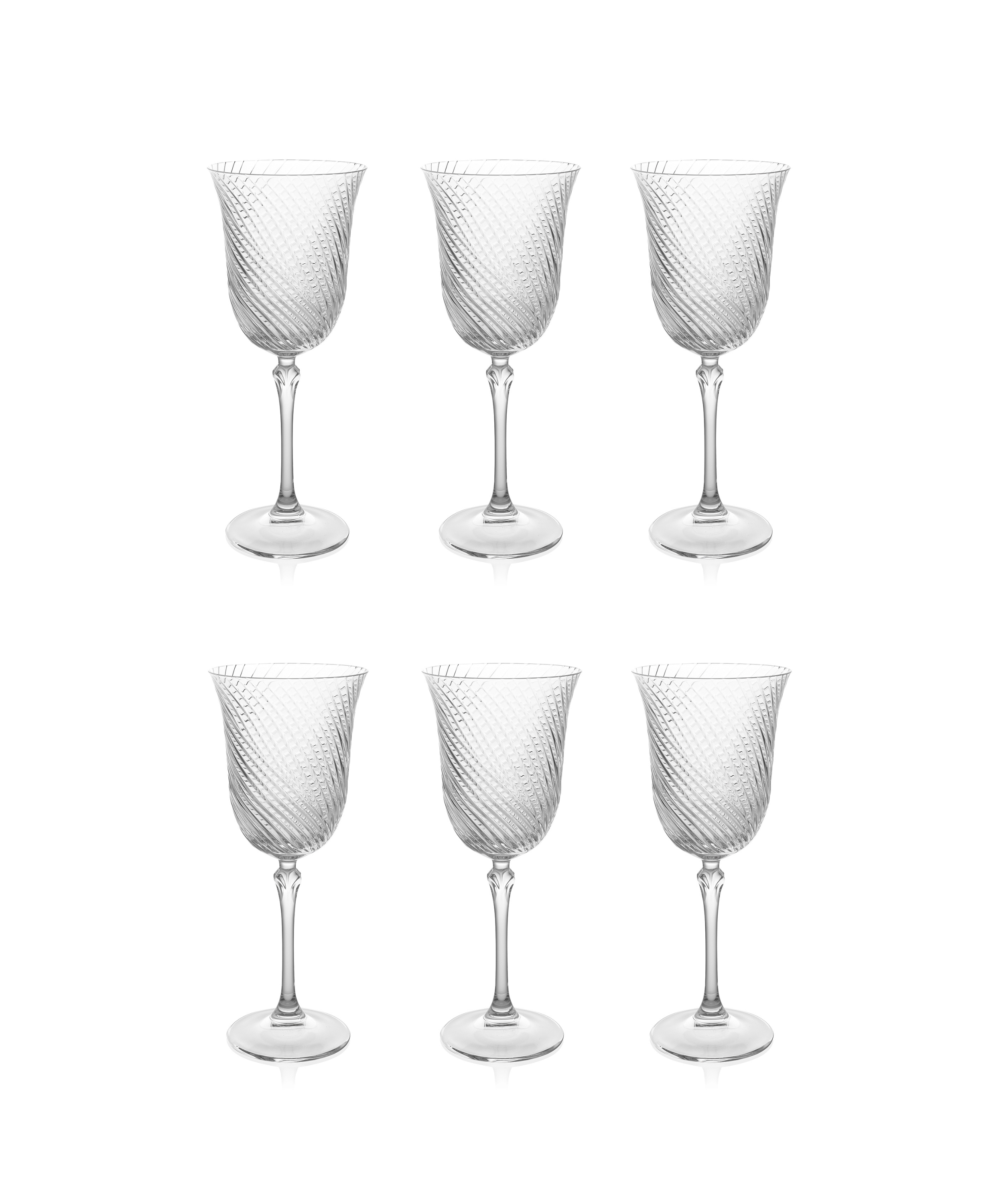 Rebecca Udall Twisted Cut Crystal Red Wine Glass, Set of 6