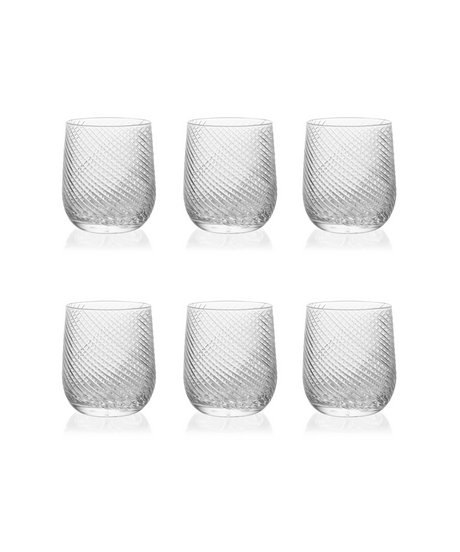 Rebecca Udall Julia Twisted Cut Crystal Tumbler Glass, Set of 6