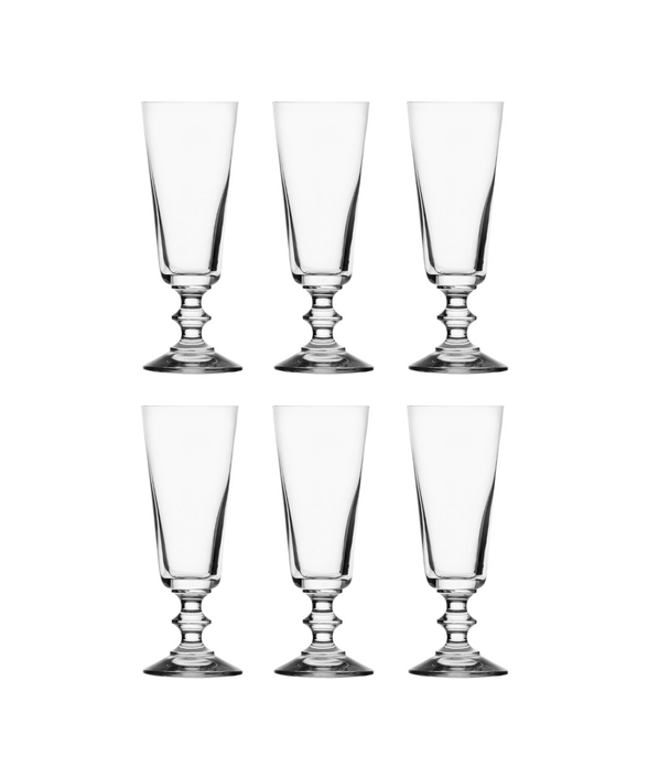 Rebecca Udall set of 6 charlotte champagne flutes glass