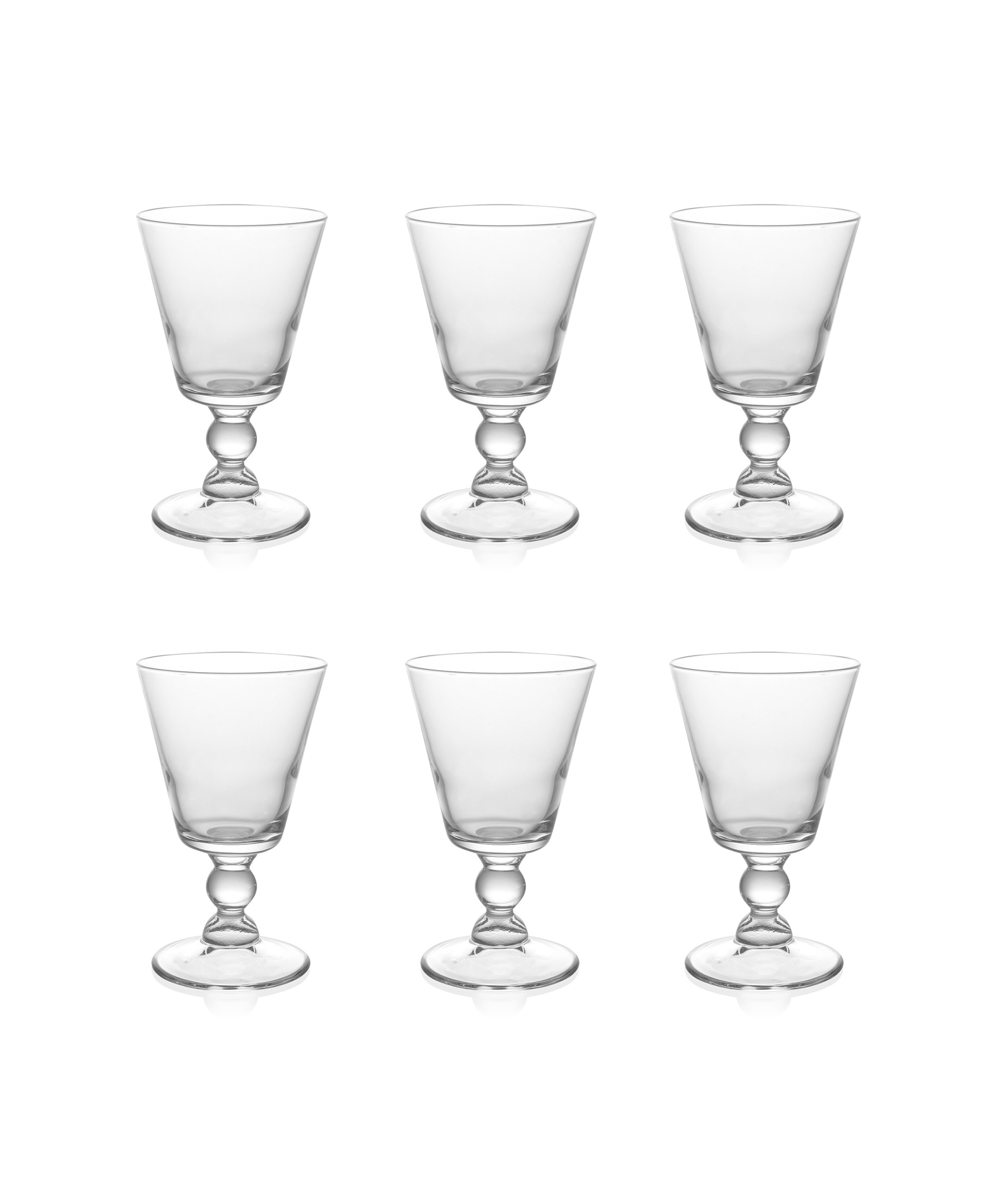 Set of 6 Evelyn Crystal Wine Glasses | REBECCA UDALL
