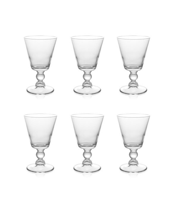 Rebecca Udall Set of 6 Evelyn Crystal Wine Glasses