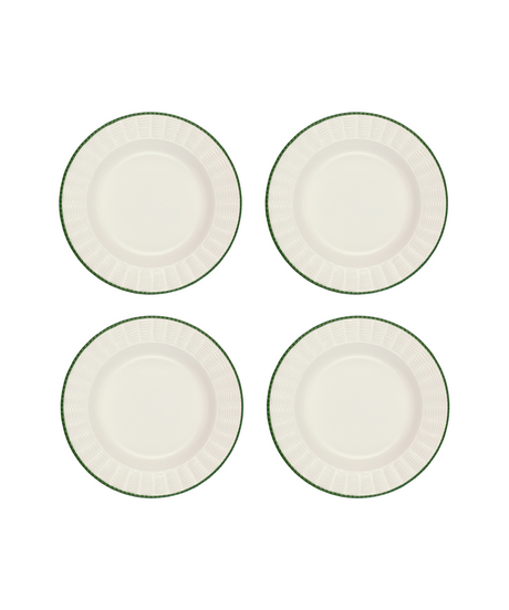 Rebecca Udall Set of 4 Basket Weave Crockery, Green