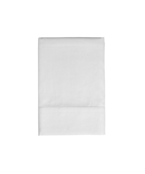 Classic Hemstitch Linen Tablecloth, White
