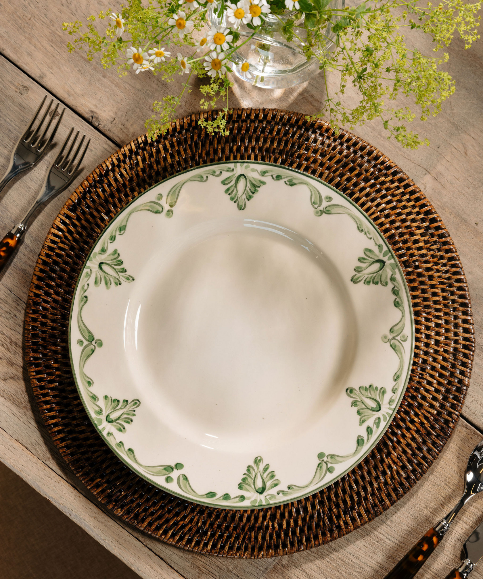 Eleanor Dinner Plate, Forest Green