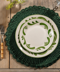 Celia Dessert Plate, Leaf Green