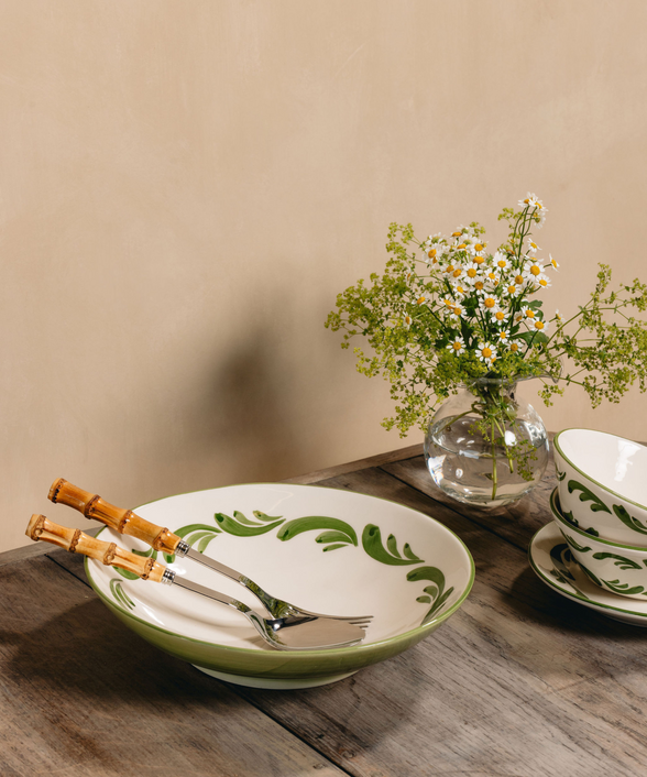 Celia Serving Bowl, Leaf Green