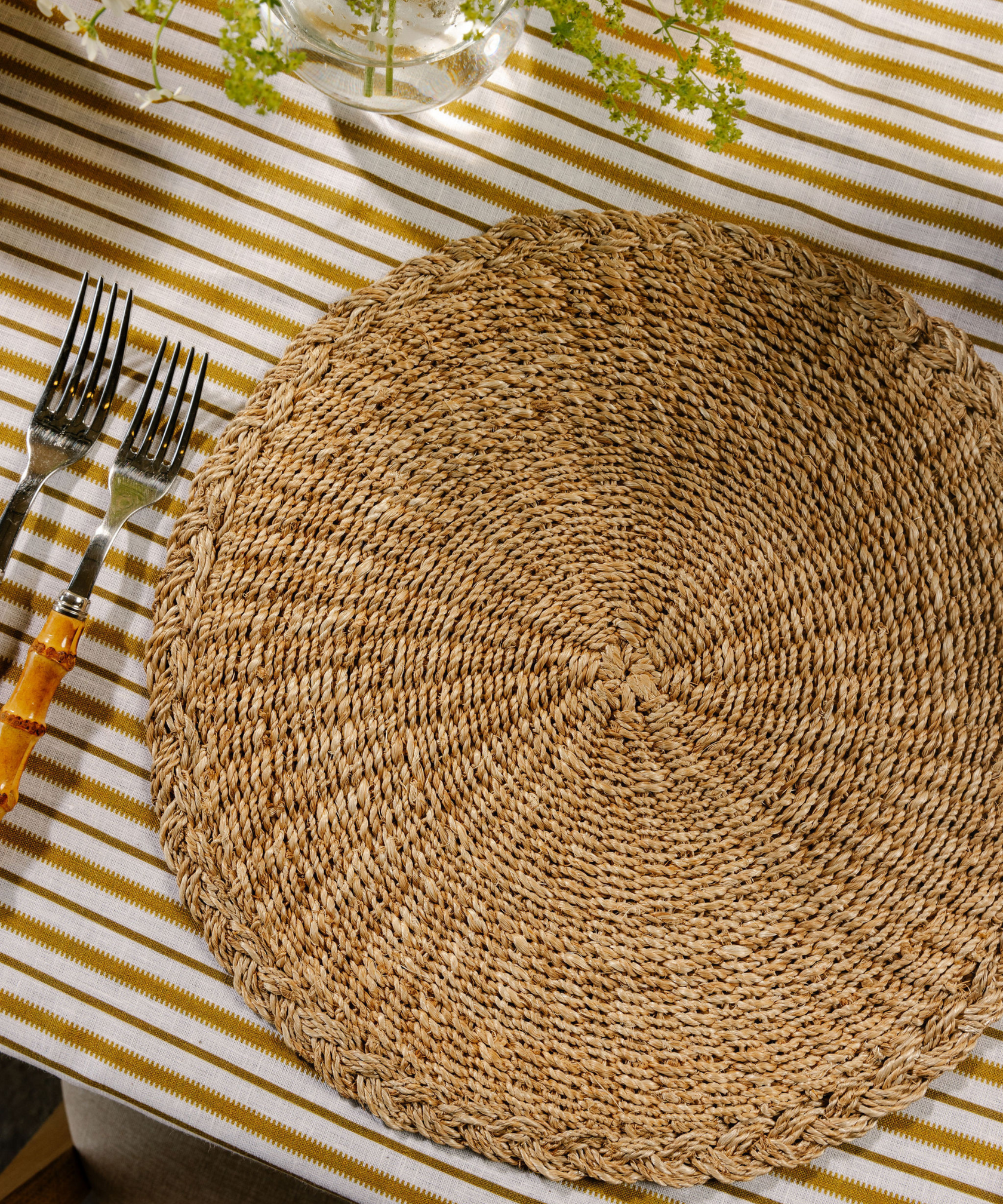 Braided Abaca Placemat, Natural