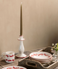 Daisy Candlestick, Raspberry