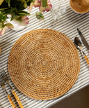 Rattan Round Placemat, Natural