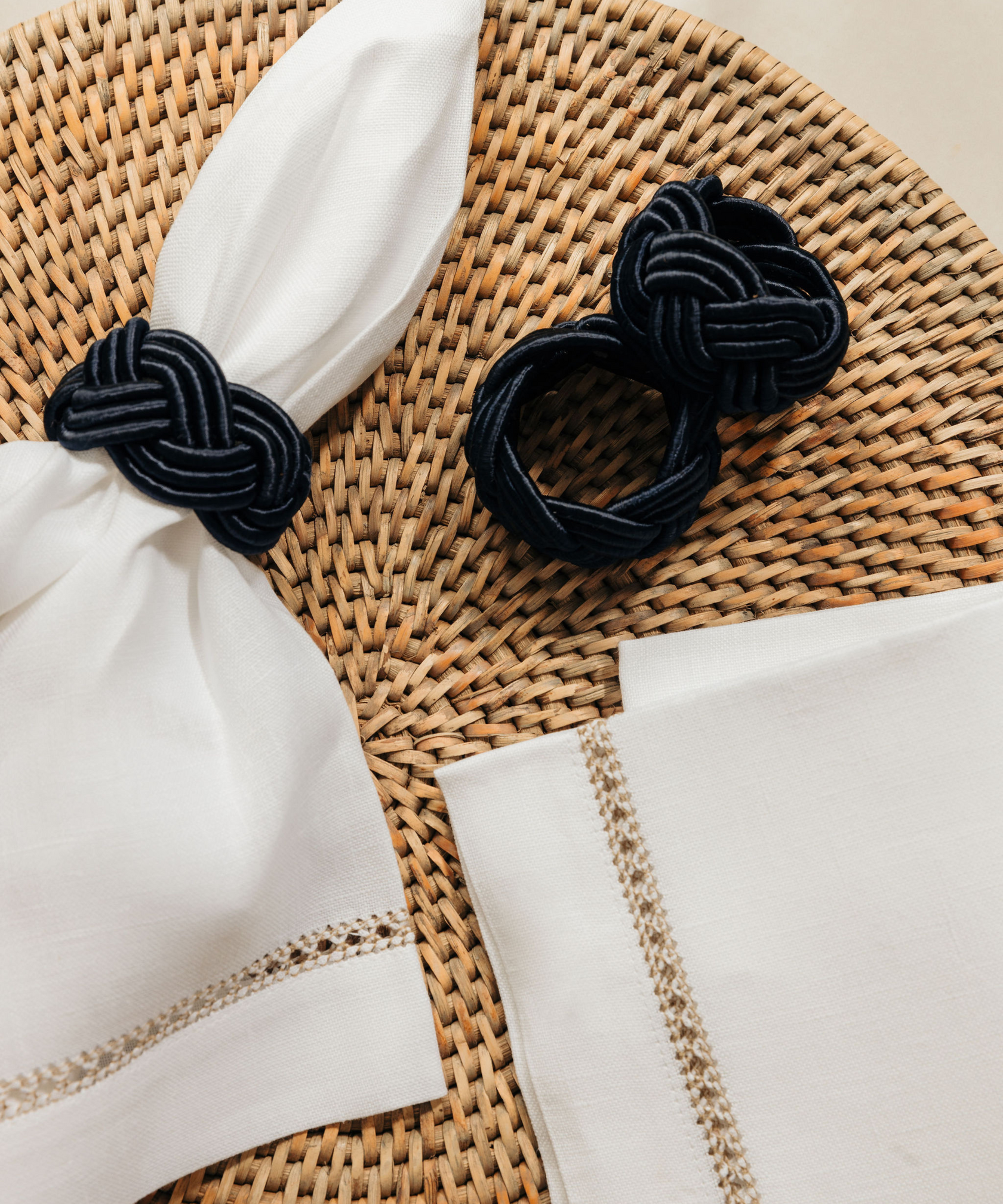 Rattan Round Placemat, Natural
