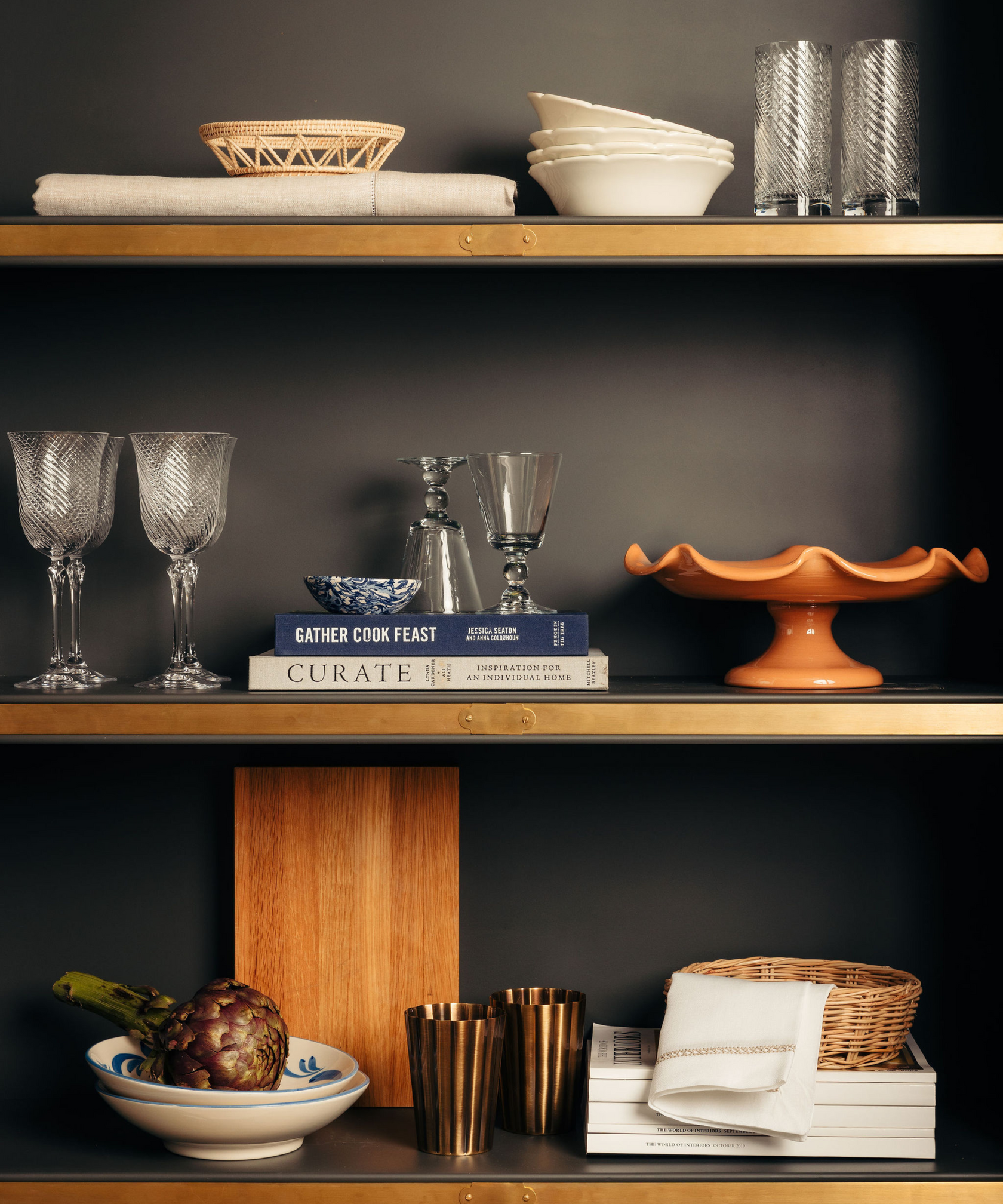 Julia Twisted Cut Crystal Glassware