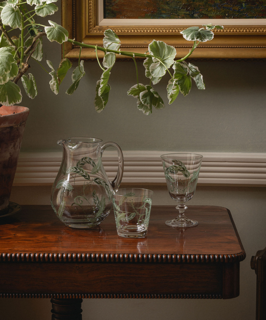 Prairie Handpainted Jug and Glassware