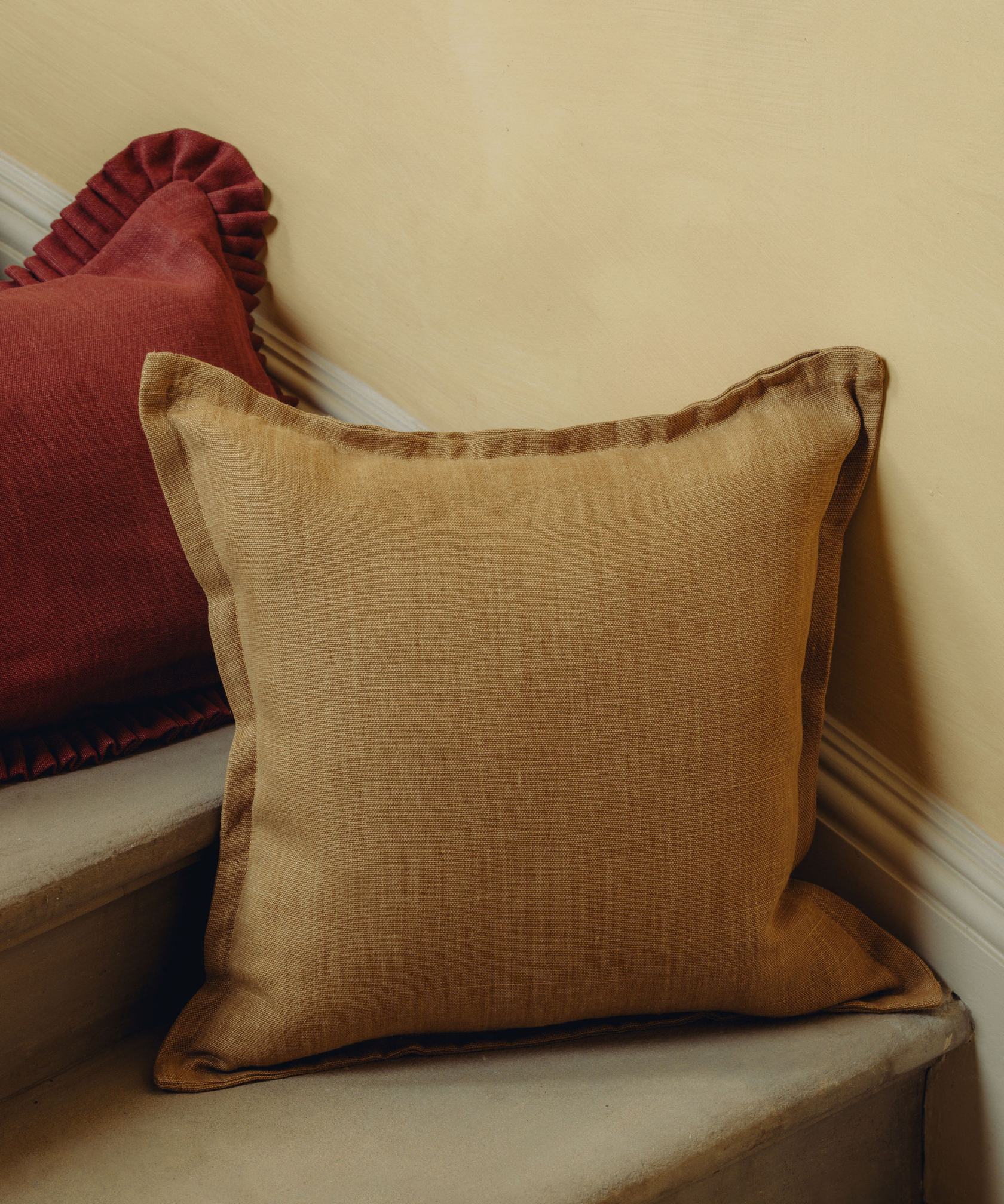 Rosalyn Linen Cushion, Turmeric