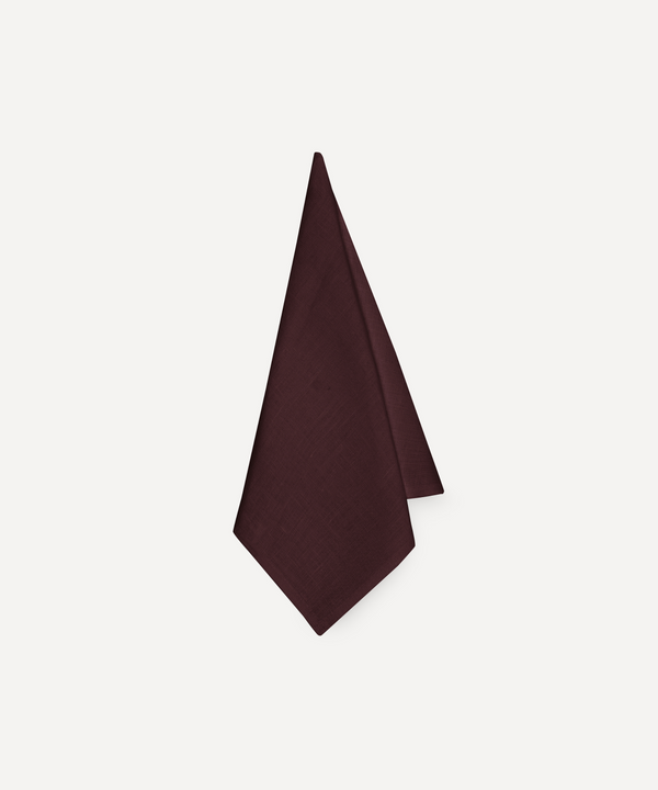 Rebecca Udall, Classic Heritage Linen Napkin, Black Cherry Deep Purple cut out 