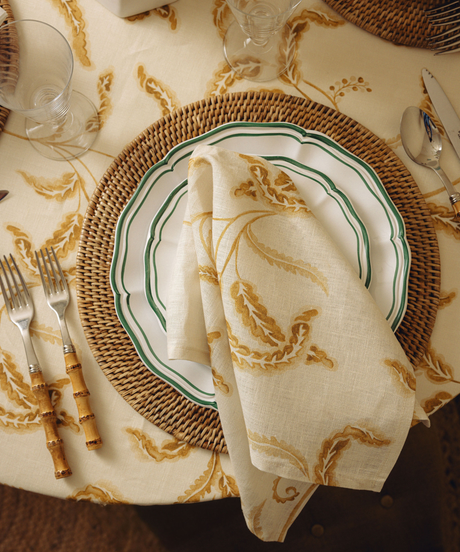 Prairie Linen Napkin with Zita Crockery