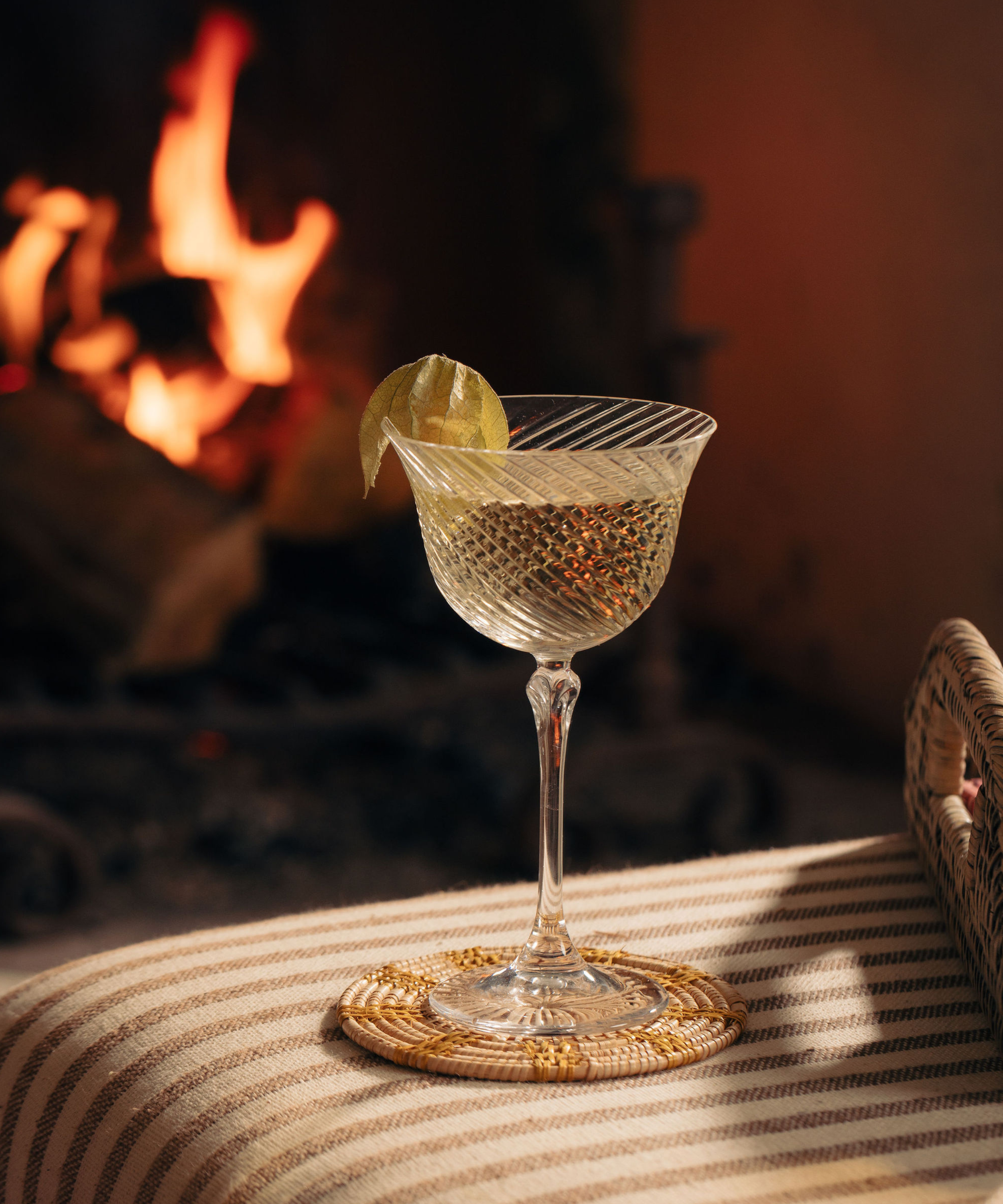 Set of 6 Julia Twisted Cut Crystal Coupes