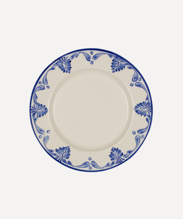 Rebecca Udall Luxury hand painted Eleanor Crockery plate, blue white 