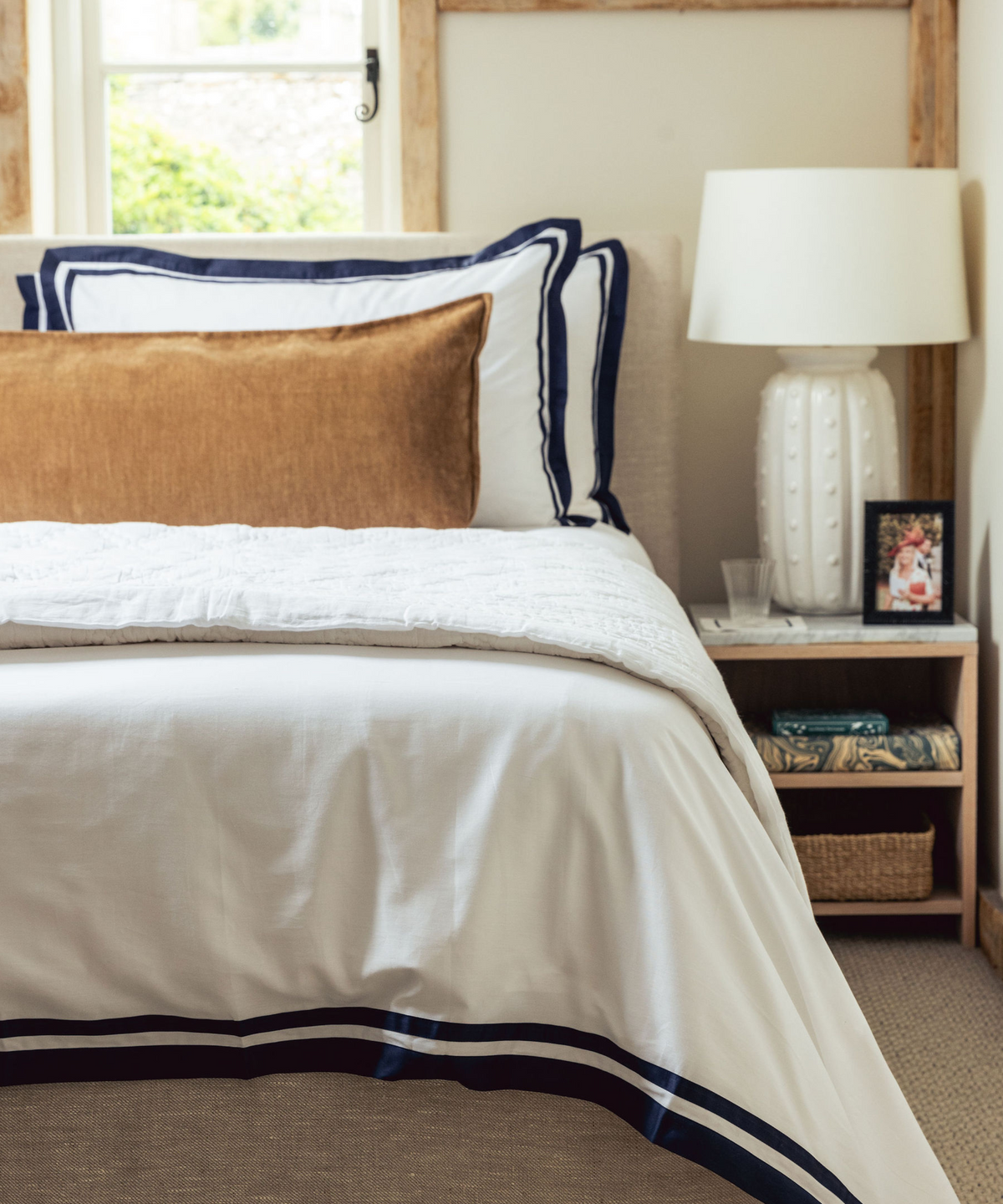 Verity Linen Velvet Lumbar Cushion Nougat