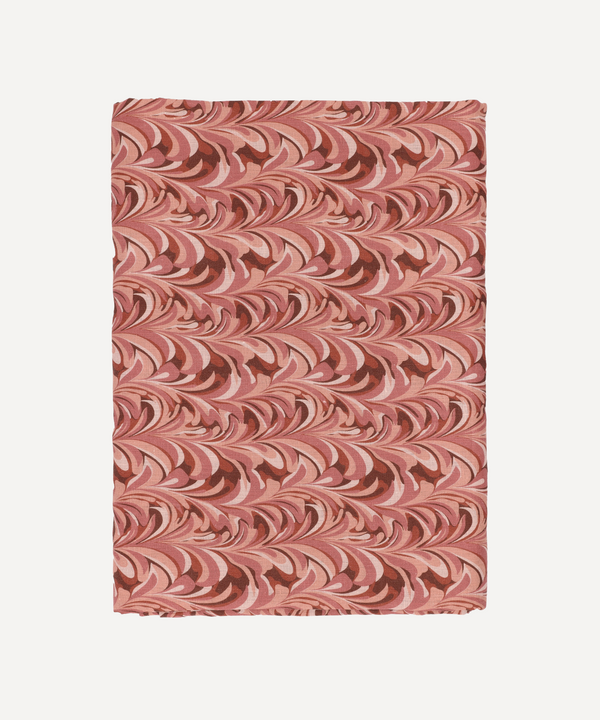 Marble Linen Tablecloth, Pink