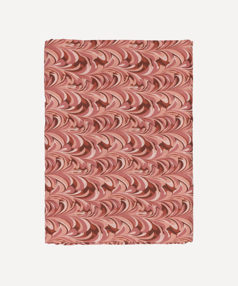 Marble Linen Tablecloth, Pink