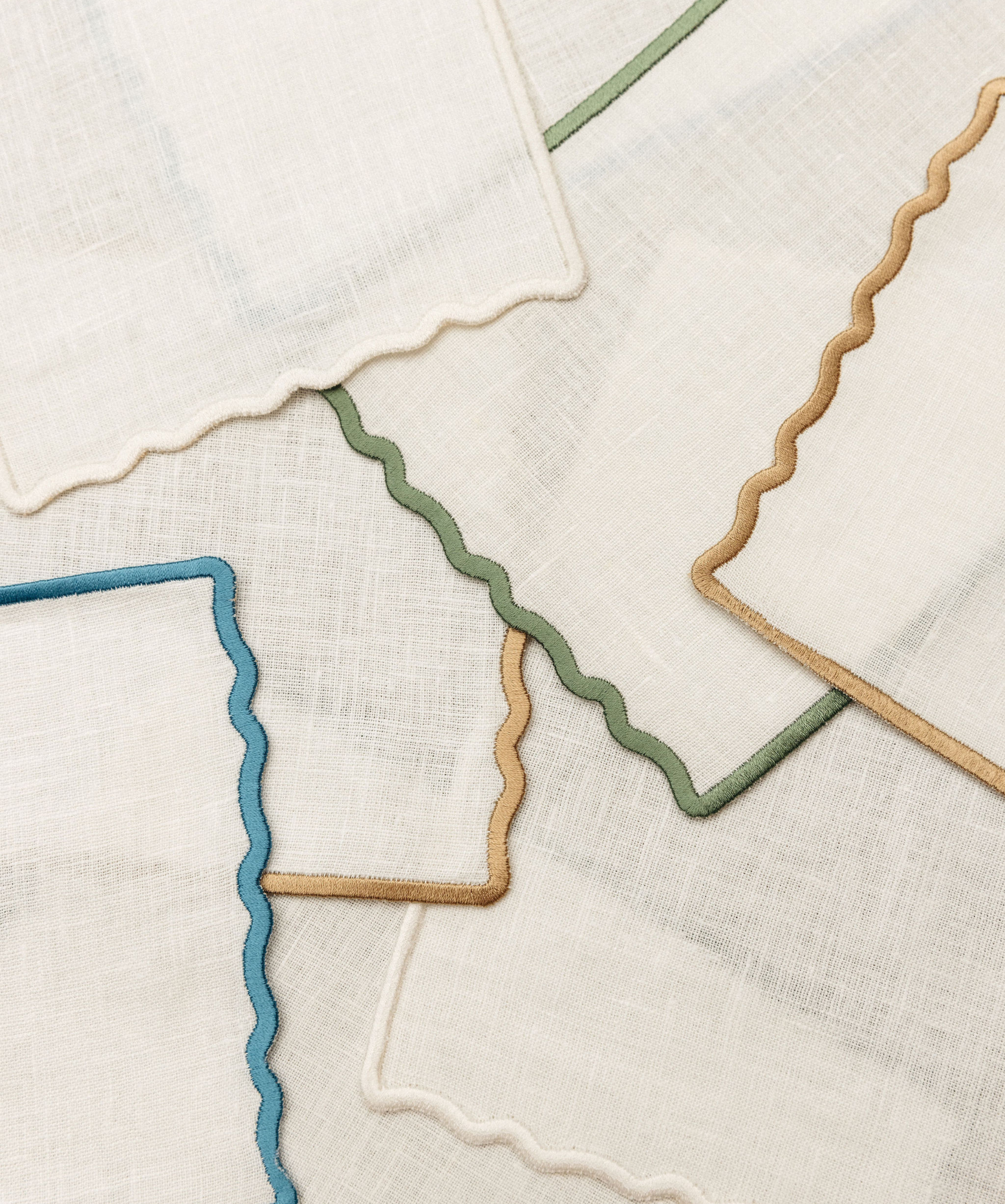 Rebecca Udall Set of 4 Scalloped Cocktail Napkins
