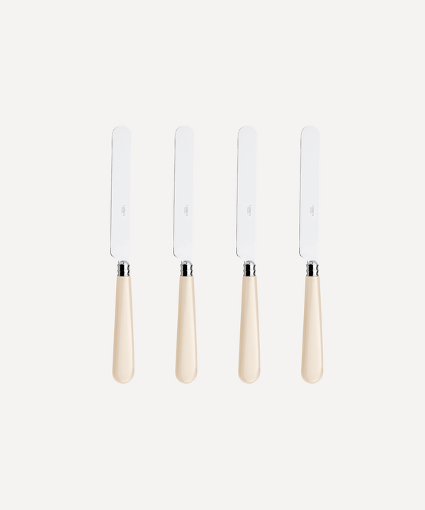 Set of 4 Classic Round Blade Knives, Ivory