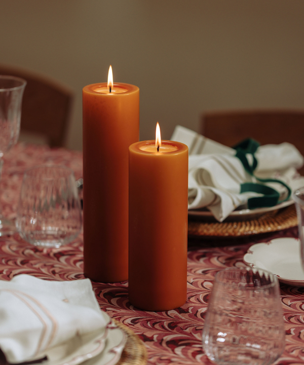 Medium Pillar Candles, Amber